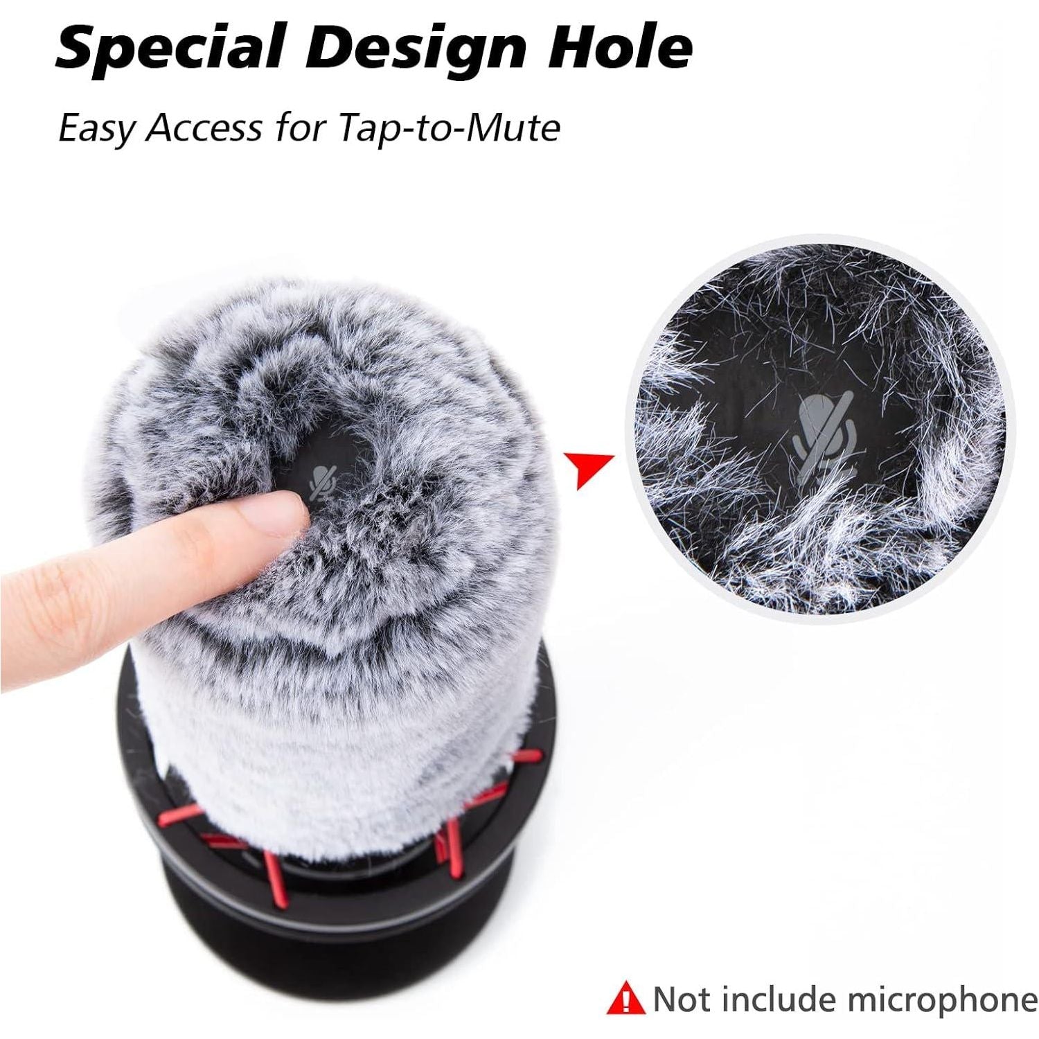 Microphone Windscreen Pop Filter Compatible With HyperX QuadCast - Mic Foam Cover With Furry Windscreen Muff For HyperX QuadCast S QuadCast S White (2 Pack),