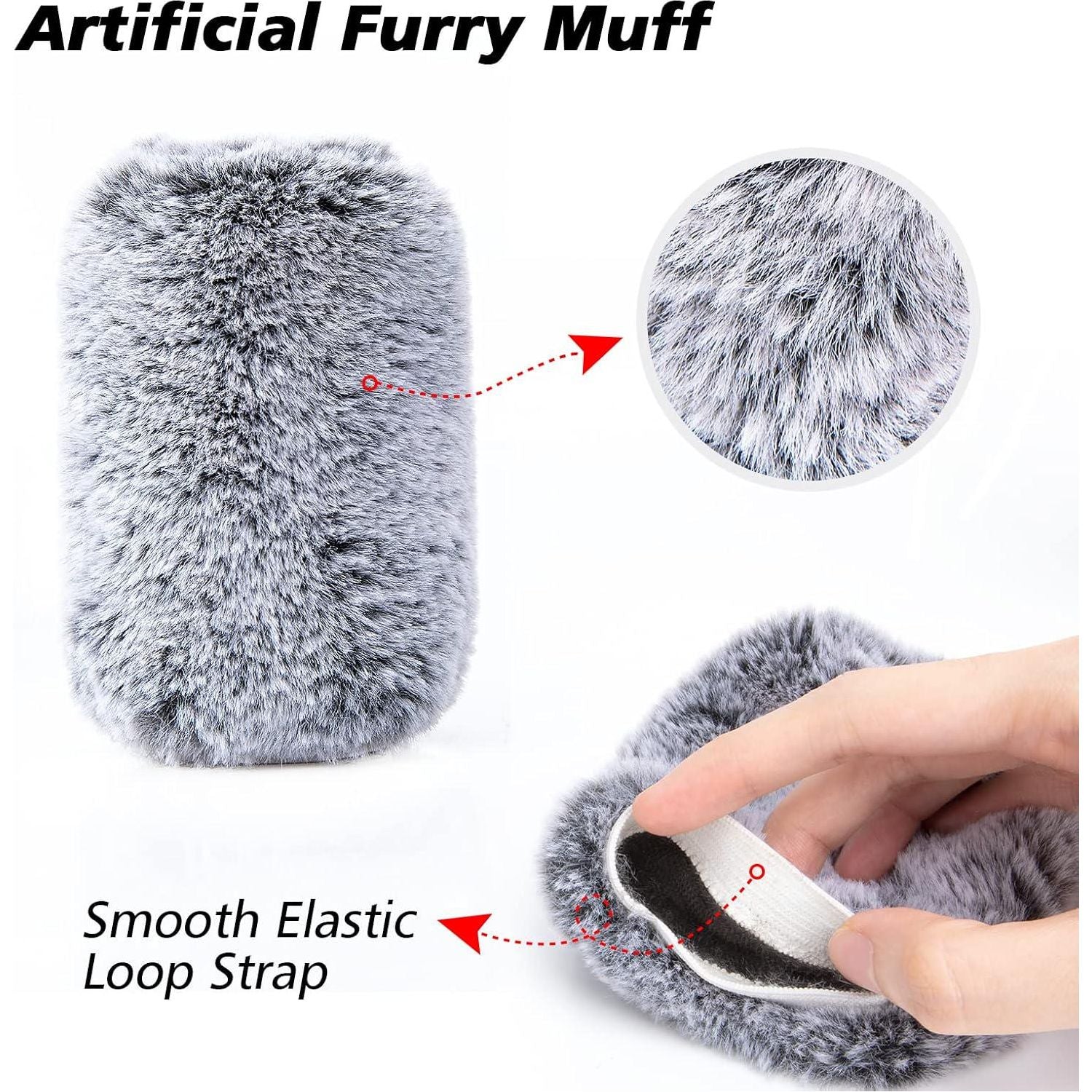 Microphone Windscreen Pop Filter Compatible With HyperX QuadCast - Mic Foam Cover With Furry Windscreen Muff For HyperX QuadCast S QuadCast S White (2 Pack),