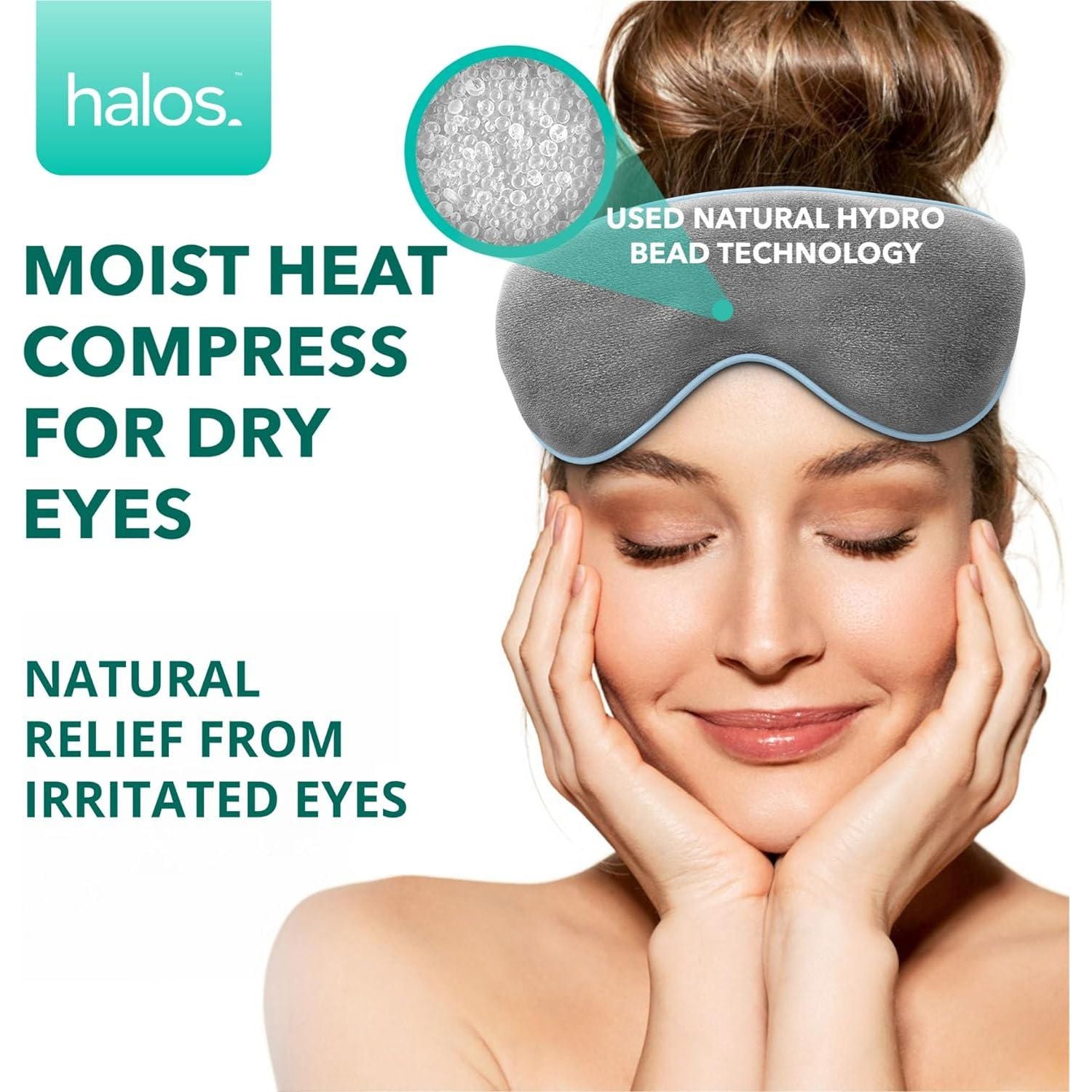 Microwave Activated Warm Eye Compress For Dry Eyes, Blepharitis And Stye Eye Treatment - Heated Eye Masks For Dry Eyes - Dry Eye Therapy Mask And Eye Compress Moist Heat Delivers Warm Compress For Eyes,