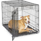 MidWest Homes for Pets Single Door ICrate Dog Crate, Leak-Proof Pan, Floor Protecting Feet, Divider Panel & Enhanced Patented Features, Ideal for Dogs