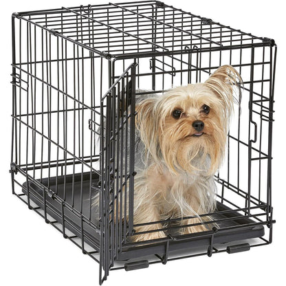 MidWest Homes for Pets Single Door ICrate Dog Crate, Leak-Proof Pan, Floor Protecting Feet, Divider Panel & Enhanced Patented Features, Ideal for Dogs