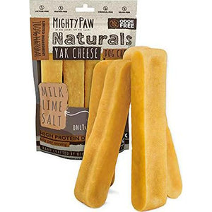 Mighty Paw Yak Cheese Dog Chews High Protein Long Lasting Odor Free Treats Large 4 Pack