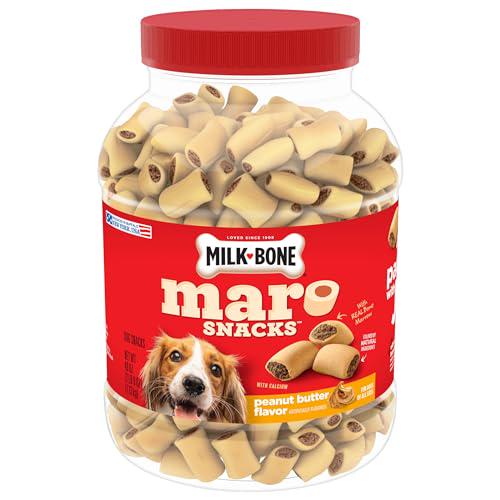 Milk-Bone MaroSnacks Dog Treats, Peanut Butter Flavor, Real Bone Marrow, 40 oz