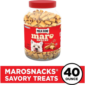 Milk-Bone MaroSnacks Dog Treats Small Size with Real Bone Marrow 40 oz Jar