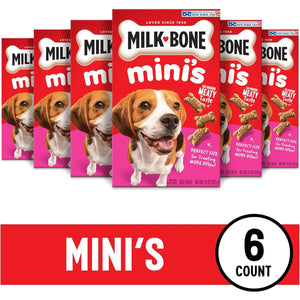 Milk-Bone Mini Dog Biscuits, Original Flavor, 15 oz Box, Crunchy Treats for Training or Rewards