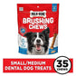 Milk-Bone Original Brushing Chews, 35 Small/Medium Dog Dental Treats, Helps Clean Teeth Daily