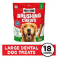 Milk Bone Original Brushing Chews 18 Count Large Size Dental Dog Treats for Daily Cleaning and Fresh Breath