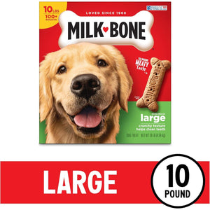 Milk Bone Original Dog Biscuits for Large Dogs 10 lb Crunchy Treats Packaging May Vary