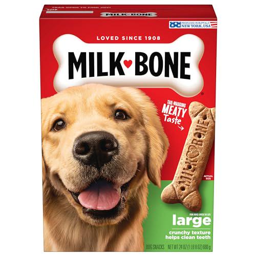 Milk Bone Large Dog Biscuits 24 oz Crunchy Treats Help Clean Teeth and Freshen Breath