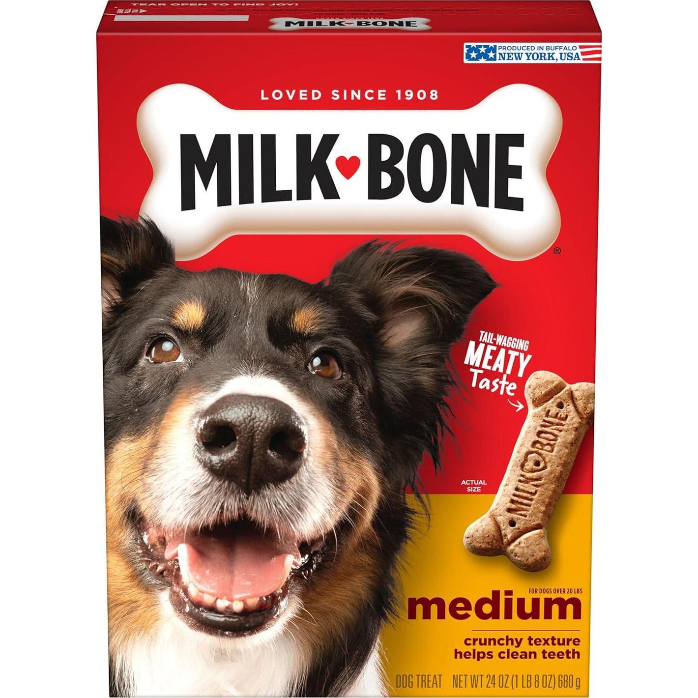Milk Bone Original Biscuits for Medium Dogs 24 oz Crunchy Dog Treats Packaging May Vary