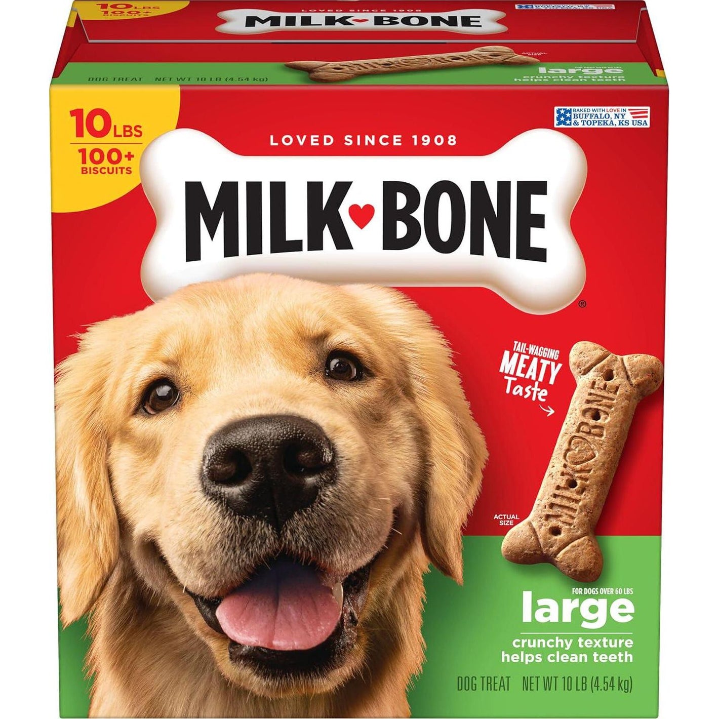 Milk Bone Original Dog Biscuits for Large Dogs 10 lb Crunchy Treats Packaging May Vary