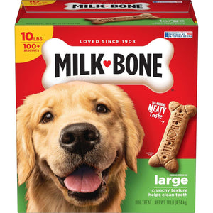 Milk Bone Original Dog Biscuits for Large Dogs 10 lb Crunchy Treats Packaging May Vary