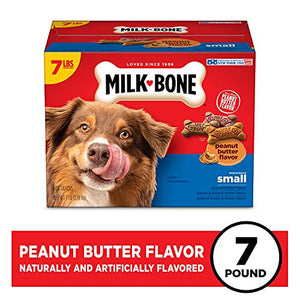 Milk Bone Dog Biscuits 7 lb Peanut Butter Flavor Crunchy Naturally and Artificially Flavored
