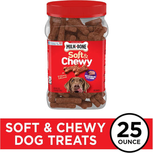 Milk Bone Soft and Chewy Dog Treats 25 oz Beef and Filet Mignon Flavor