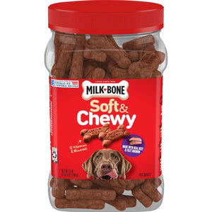 Milk Bone Soft and Chewy Dog Treats 25 oz Beef and Filet Mignon Flavor