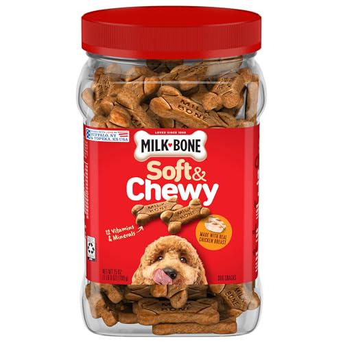 Milk-Bone Soft and Chewy Dog Treats Chicken Recipe 25 oz Pack Tasty Chews for Dogs 1 Count