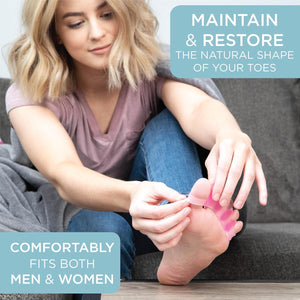 Mind Bodhi Health Wellness Toe Spacers, Toe Separators for Men & Women, Correcting Bunions & Restoring Toes to Original Shape, Blue