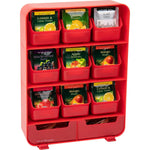 Mind Reader Tea Bag Organizer, 10.25 L X 3.25 W X 13.75 H, Red,887530005480