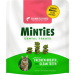 Minties Dental Treats For Cats, Salmon Flavored Treats For Cats, Freshens Breath And Controls Tartar, 10oz,