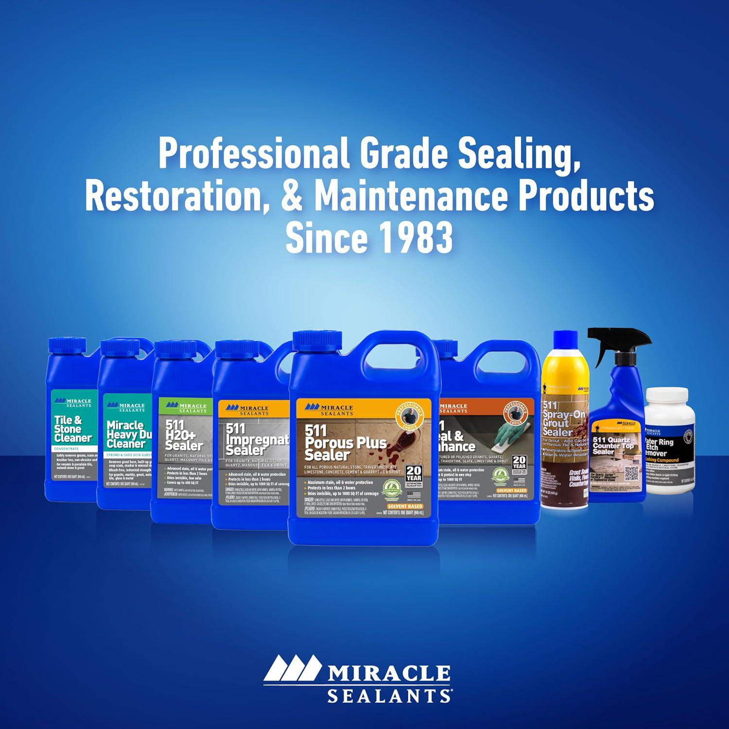 Miracle Sealants ANTISLIP6 511 Anti Slip Penetrating Sealers, Quart, Clear, 32 Fl Oz,753927514548