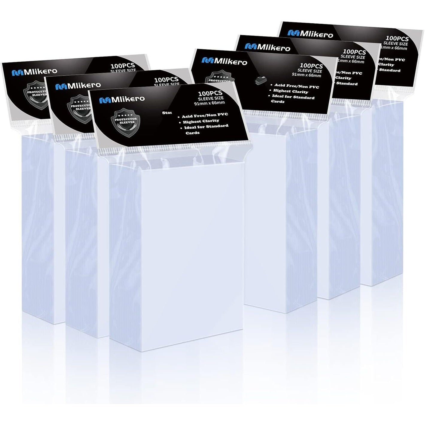 Mlikero Card Sleeves 600 Count Clear Soft Poly Sleeves Fit for MTG TCG Baseball Football Game Cards