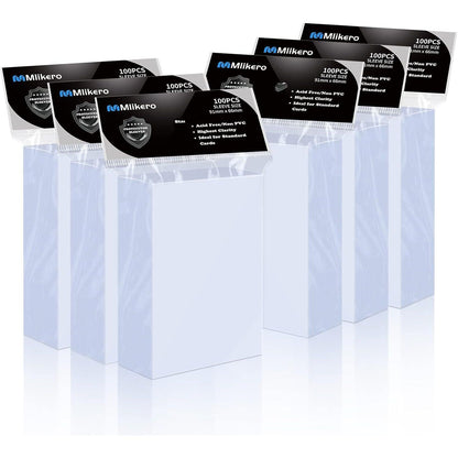 Mlikero Card Sleeves 600 Count Clear Soft Poly Sleeves Fit for MTG TCG Baseball Football Game Cards