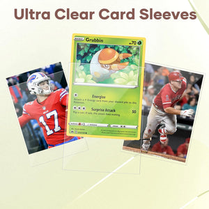Mlikero Card Sleeves 600 Count Clear Soft Poly Sleeves Fit for MTG TCG Baseball Football Game Cards