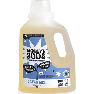 Molly's Suds Molly's Suds Liquid Laundry Detergent | Clean Laundry Detergent Soap For Sensitive Skin | 2x Concentrated, High Efficiency (HE) | Ocean Mist - 100 Loads