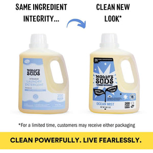 Molly's Suds Molly's Suds Liquid Laundry Detergent | Clean Laundry Detergent Soap For Sensitive Skin | 2x Concentrated, High Efficiency (HE) (Ocean Mist - 200 Loads)