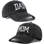 Mom And Dad Hats Set Of 2 Pcs Embroidered Adjustable Baseball Caps Gift For Parents Couples Classic Mom Dad Gifts Hat,Does not Apply