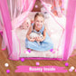 Monobeach Princess Tent for Girls, 55"x53", Indoor/Outdoor Playhouse with Star Lights, Kids Castle Toy