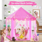 Monobeach Princess Tent for Girls, 55"x53", Indoor/Outdoor Playhouse with Star Lights, Kids Castle Toy