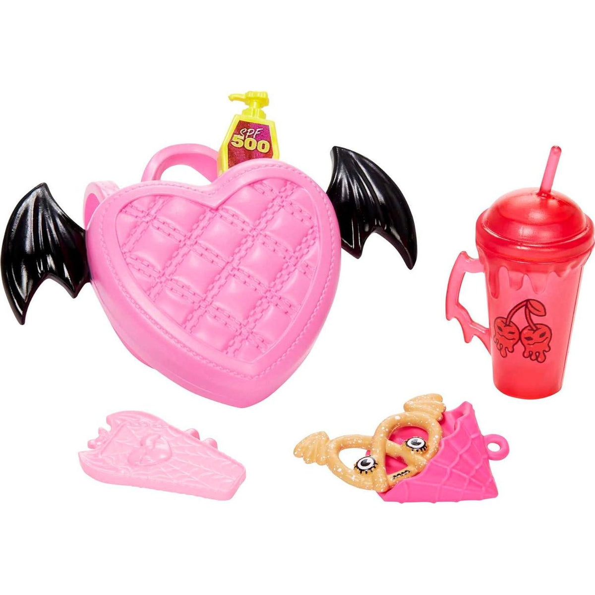 Monster High Doll, Draculaura With Pink And Black Hair In Signature Look With Fashion Accessories And Pet Bat Count Fabulous,