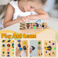 Montessori LED Light Switch Busy Board, 8 Sensory Activities for Toddlers 1+ Travel Toy