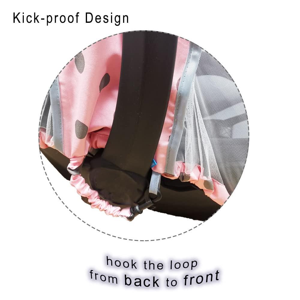 Mosquito Net For Baby Car Seats Car Seat Net For Newborn Carrier-Breathable Mesh Net For Infant Car Seats, Carrier, Elastic Edge, Kick Proof, Polka Dot, White, Patent Design,