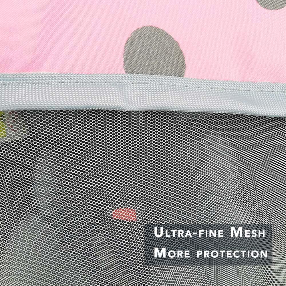 Mosquito Net For Baby Car Seats Car Seat Net For Newborn Carrier-Breathable Mesh Net For Infant Car Seats, Carrier, Elastic Edge, Kick Proof, Polka Dot, White, Patent Design,