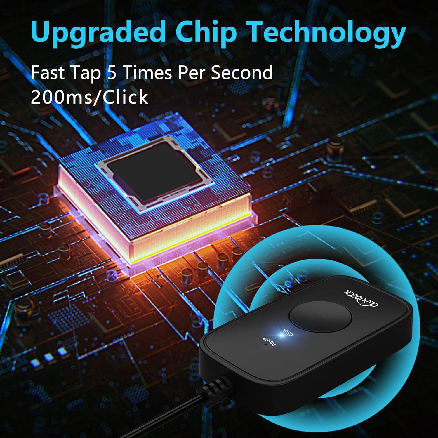Mouse Jiggler Undetectable For Computer, USB Mouse Mover, Gaming Automatic Continuous And Assistive Click Device, Plug And Play, Simulate Mouse Pointer Movement To Prevent PC Going Sleep,