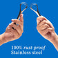 Mouthology Tongue Scraper for Adults, 2-Pack, Stainless Steel, Reduces Bad Breath, Easy to Use, Tongue Cleaner