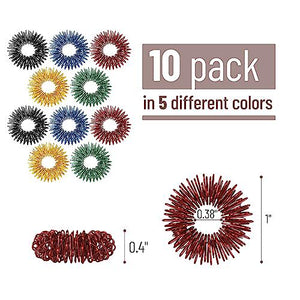 Mr. Pen Spiky Sensory Rings, 10-Pack Fidget Rings for Stress Relief, ADHD, Anxiety, Autism