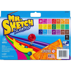 Mr. Sketch Scented Markers, Assorted Colors, Chisel Tip, 22 Count Pack