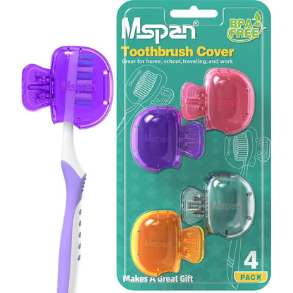 Mspan Electric Toothbrush Head Cover: Sonic Toothbrush Cap Travel Protector Plastic Brush Pod Protection Clip Case Value Pack,