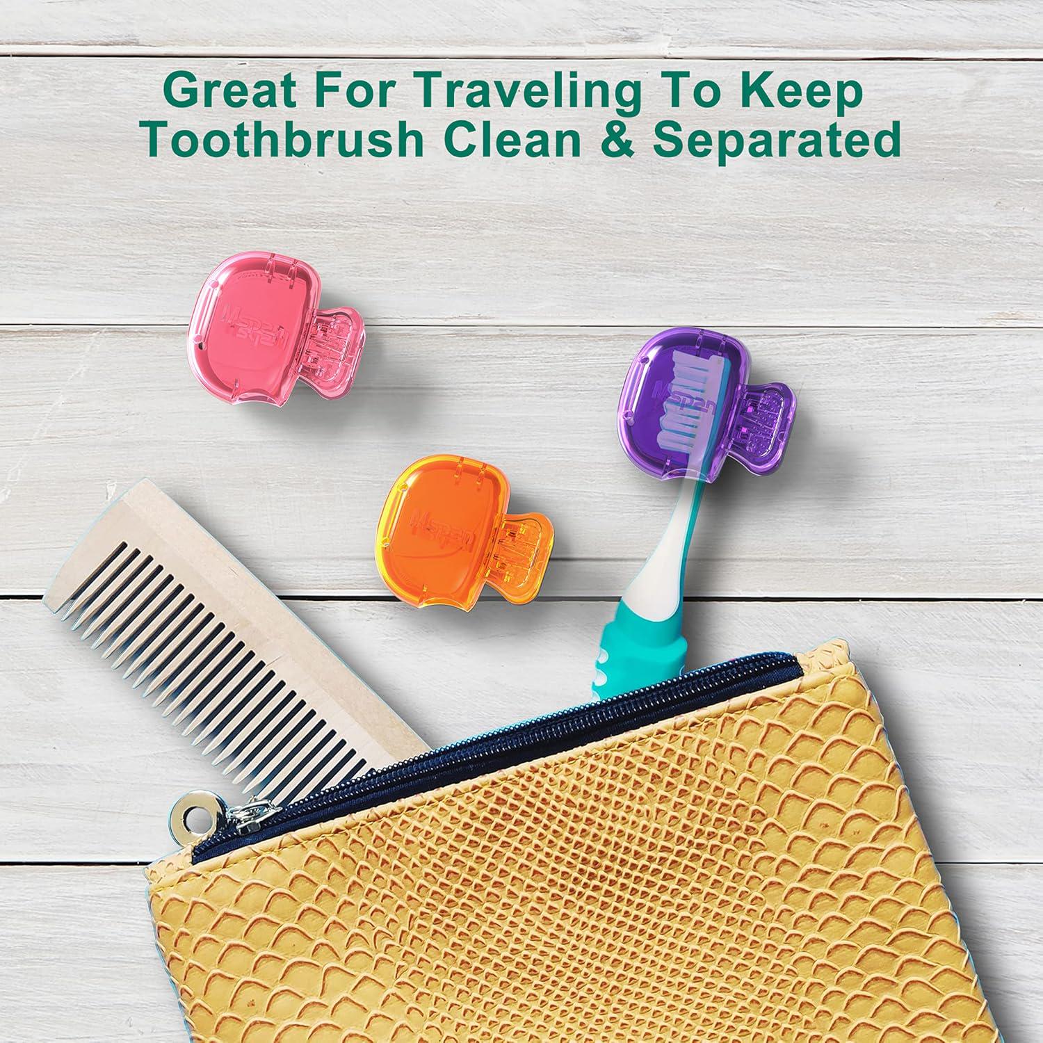 Mspan Electric Toothbrush Head Cover: Sonic Toothbrush Cap Travel Protector Plastic Brush Pod Protection Clip Case Value Pack,