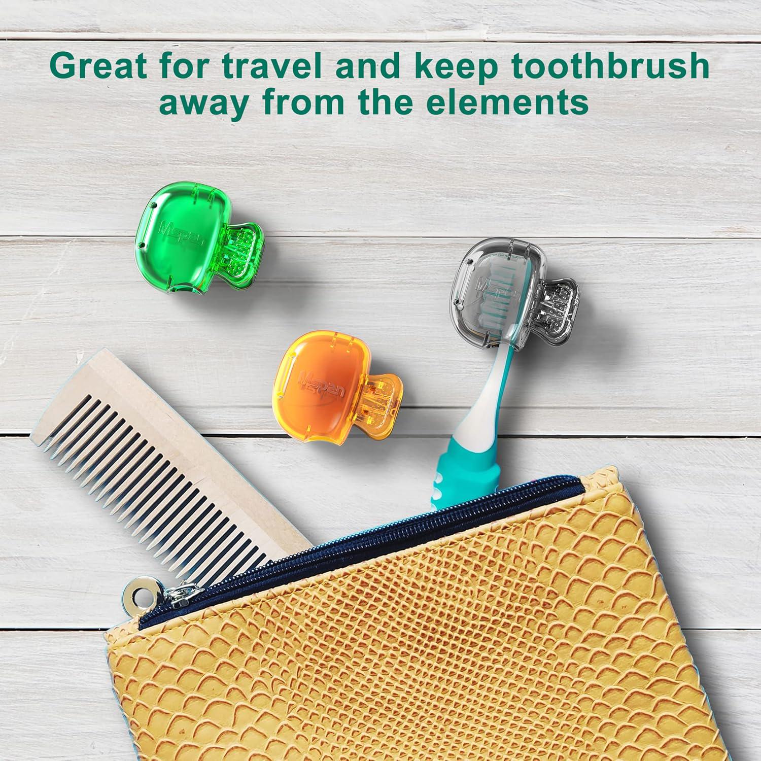Mspan Electric Toothbrush Cover Cap: Brush Head Protector Cute Plastic Clip Pod - Toothbrush Travel Case For Traveling And Home - 4 Packs,