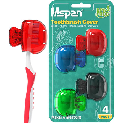Mspan Toothbrush Head Cover Cap: Toothbrush Protector Brush Pod Case Protective Plastic Clip Bathroom Cool Stuff For Household Travel,