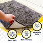 Muddy Mat Super Absorbent Microfiber Pet Door Mat 28x18 Grey Quick Dry Washable Rug for Muddy Paws