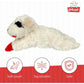 Multipet Lamb Chop Dog Plush Toy, 10”, Cream, 5 Squeakers, Extra Soft Cuddly Stuffed Toy for Small/Medium Dogs