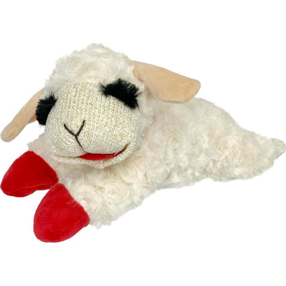 Multipet Lamb Chop Dog Plush Toy, 10”, Cream, 5 Squeakers, Extra Soft Cuddly Stuffed Toy for Small/Medium Dogs