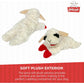 Multipet Lamb Chop Dog Plush Toy, 10”, Cream, 5 Squeakers, Extra Soft Cuddly Stuffed Toy for Small/Medium Dogs