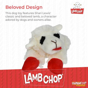 Multipet Lamb Chop Plush Squeaky Toy, 6”, Cream, Extra Soft for All Dogs, Cuddling & Playtime Toy