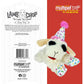 Multipet Lamb Chop Dog Toy with Birthday Hat, 10.5", Pink, Plush Squeaky Toy with 5 Squeakers, All Breeds